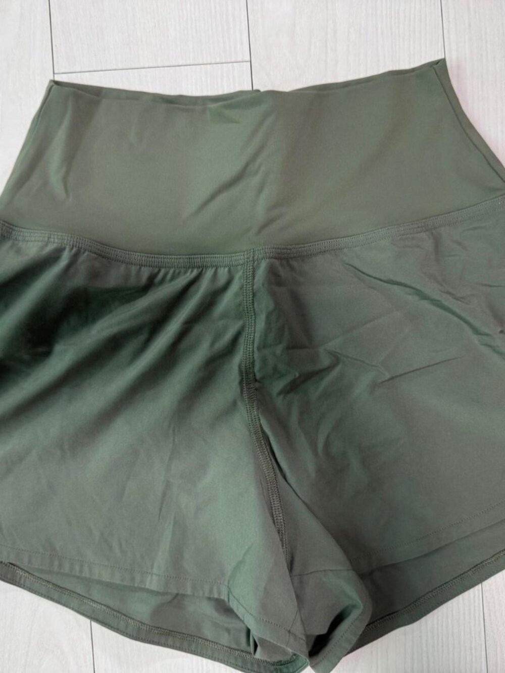 Gilly Hicks Olive Green High-Rise Athletic Shorts